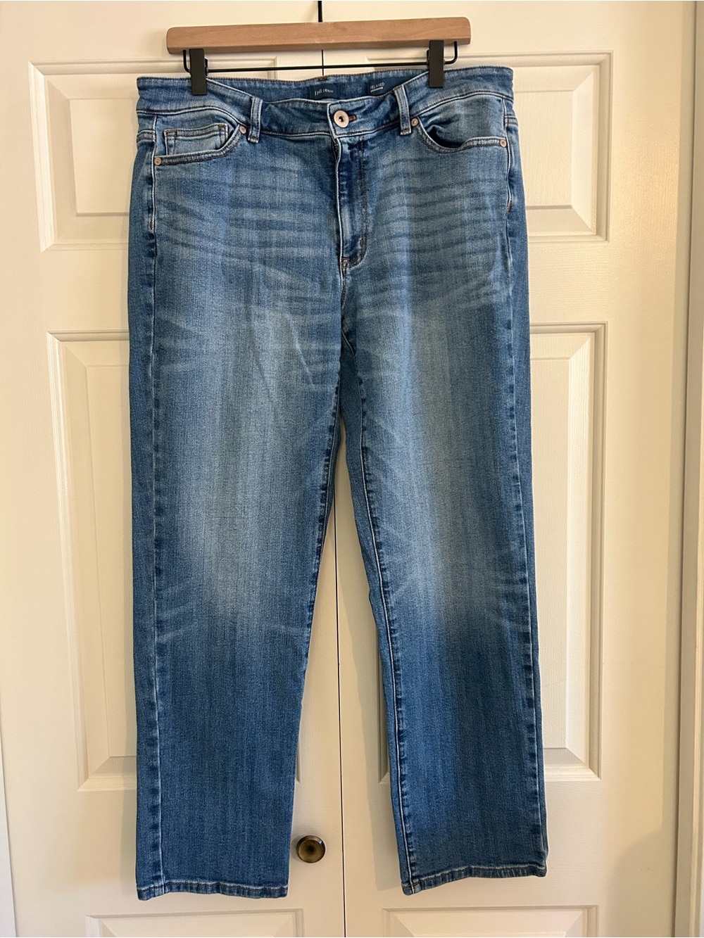 J. Jill Relaxed Boyfriend Classic Women's Midwash Straight Leg Jeans, Size 14R